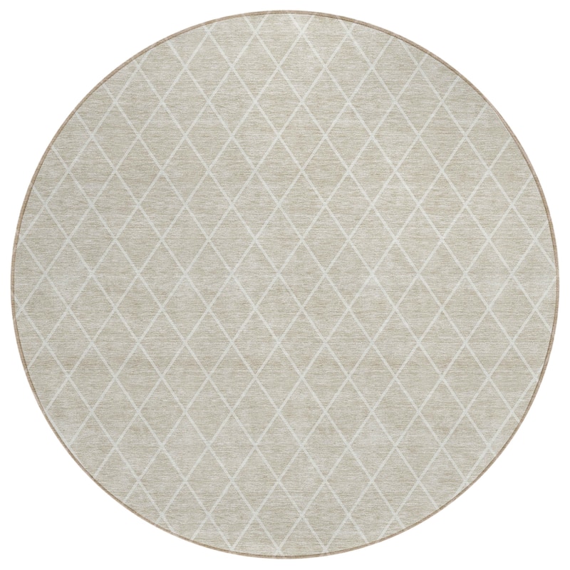 Machine Washable Indoor/ Outdoor Chantille Diamond Trellis Rug