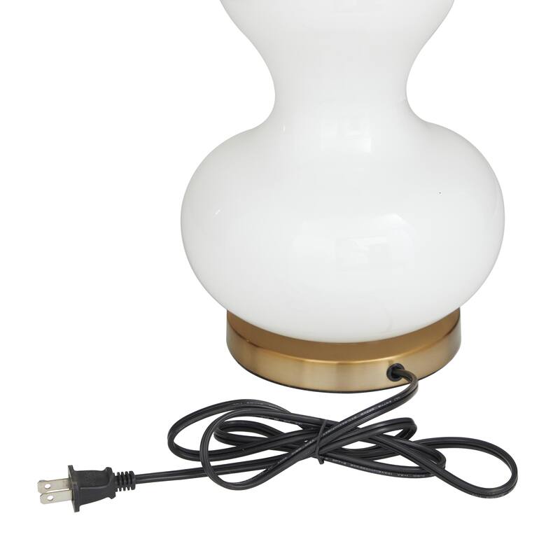 Glass Room Table Lamp - White - Roche River Decor