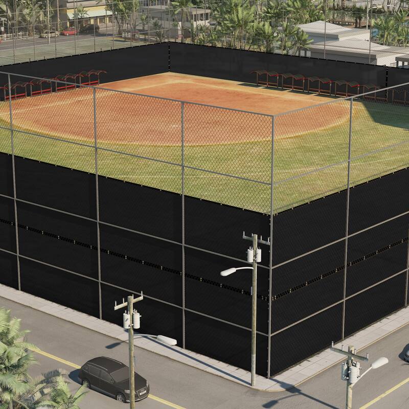 ColourTreeUSA 10 ft. Length Fence Privacy Screen Windscreen Cover Fabric Shade Tarp Netting Mesh Cloth Commercial Grade 170 GSM