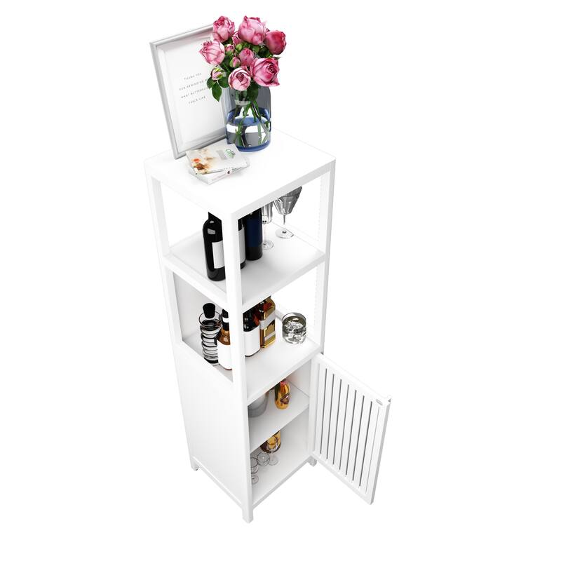 Large capacity multifunctional bamboo storage cabinet