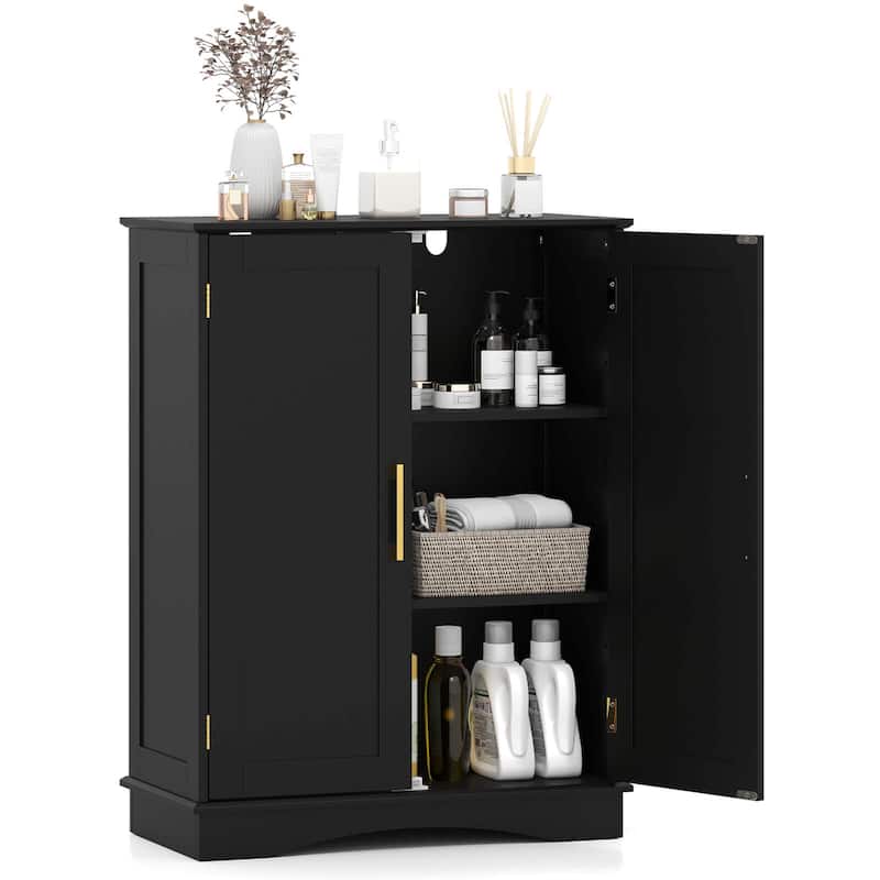Costway Floor Storage Cabinet Modern Storage Organizer with Adjustable - See Details