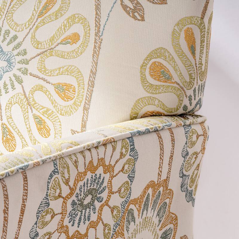 Fabric Accent Chair with Ergonomic Design, S-Spring Cushion, and 220lb Capacity
