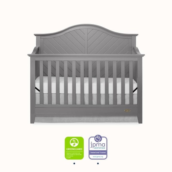 slide 2 of 5, Dream On Me Ella 5 in 1 Convertible Crib - Storm Grey Storm Grey