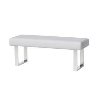 Somette Leah White Dining Bench - Dining Bench