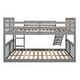 preview thumbnail 4 of 10, Cottage Simple Style Full Over Full Bunk Bed,Built-In Slide and Ladder,Solid Pine Wood Frame