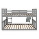 preview thumbnail 4 of 22, Full Over Full Bunk Bed with Slide, Ladder & Guardrails - Solid Wood