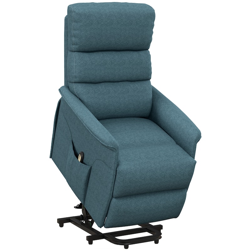 HOMCOM Power Lift Recliner Chair for Elderly, Easy Assembly, Fabric Lift Chair with Remote Control