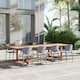 Option Dark Wood Table and Grey Chairs