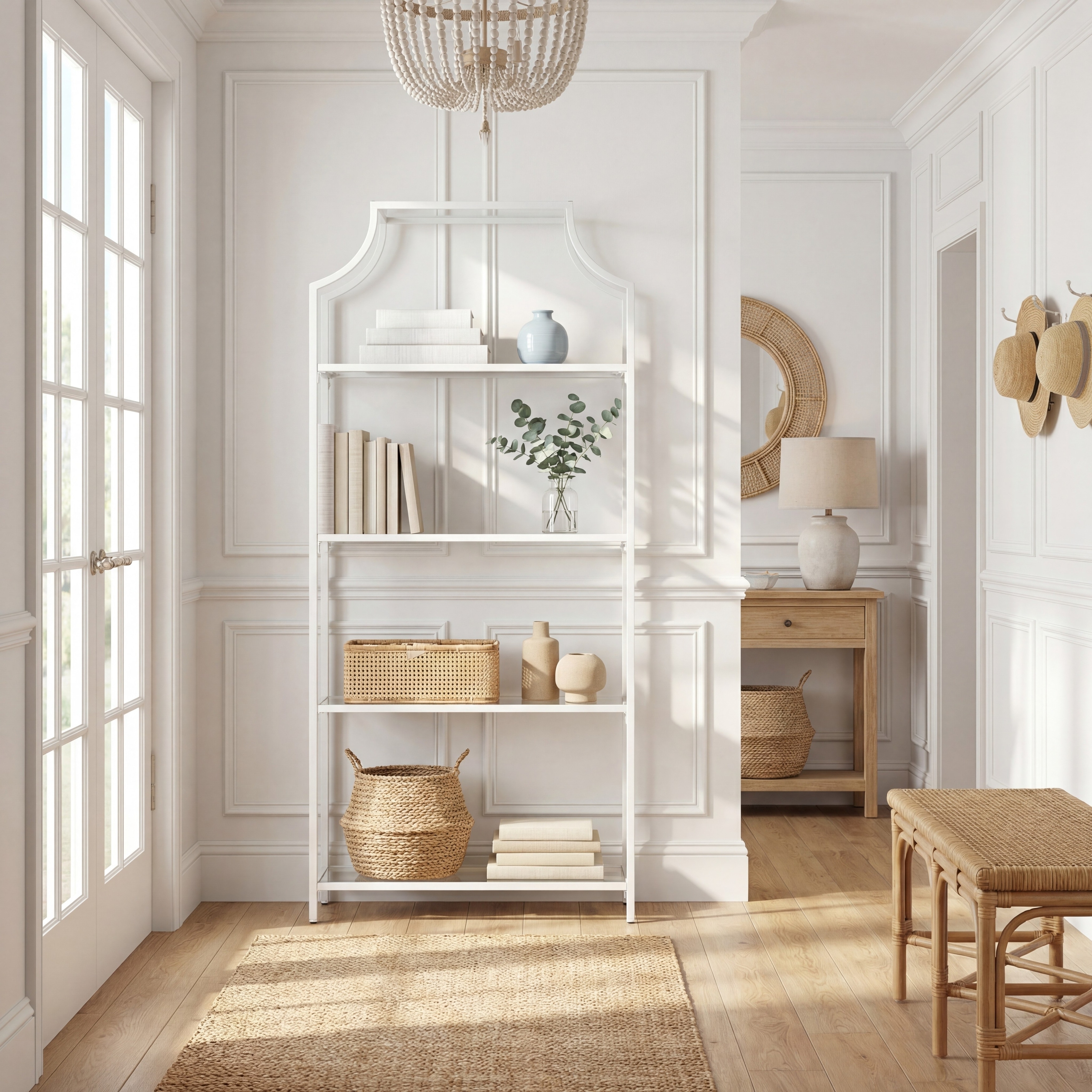 SAFAVIEH Sheron 4-Tier White Etagere - 36" x 12" x 80" - 36Wx12Dx80H