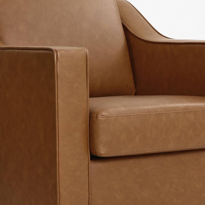 30" W Modern Accent Swivel Chair Comfy Upholstered Armchair