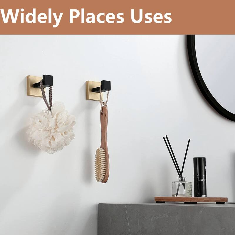 Towel Hooks for Bathrooms,SUS 304 Stainless Steel Coat Hook, Heavy Duty Towels Holder Hooks-4 Pack