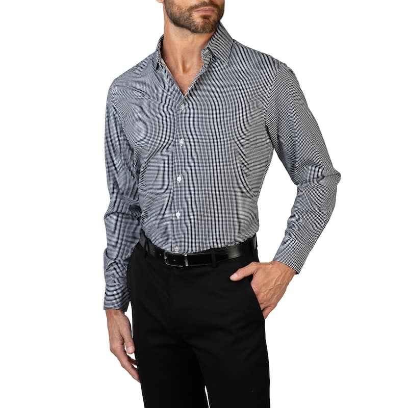 Nautica Men's Wrinkle-Resistant Check Performance Dress Shirt