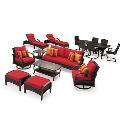 Barcelo 16 Piece Sunbrella Outdoor Patio Estate Collection