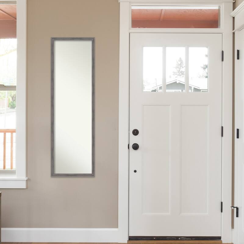 Florence Non-Beveled Framed Full-Length On the Door Mirror - Glass Size 14x48