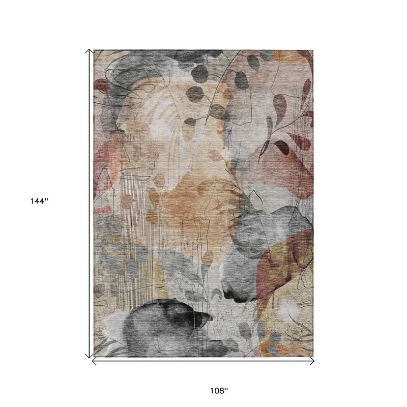 HomeRoots Floral Transitional Rectangle Outdoor Rug
