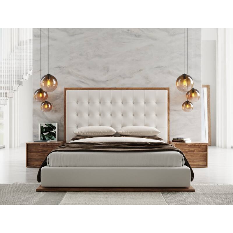 Modrest Amberlie Modern Walnut Nightstand
