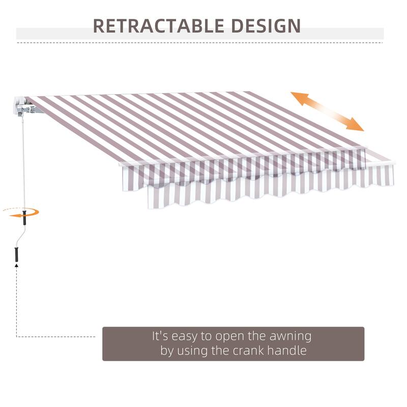 Powder coated aluminum frame retractable awning