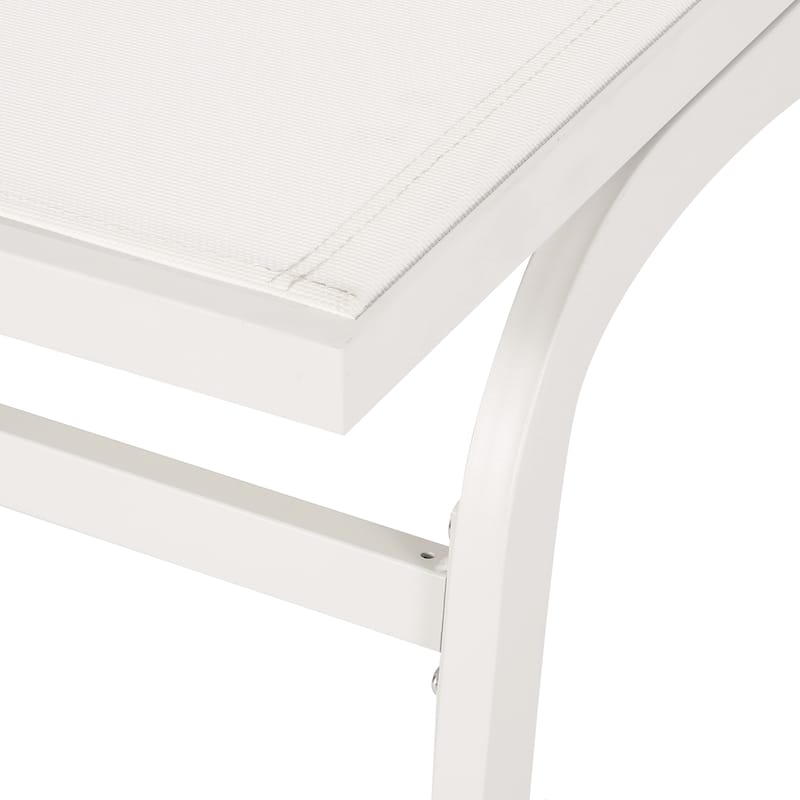 Finn Outdoor Aluminum and Outdoor Mesh Outdoor Chaise Lounge by Christopher Knight Home