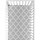 preview thumbnail 1 of 4, Sweet JoJo Designs Grey/ White Trellis Fitted Crib Sheet
