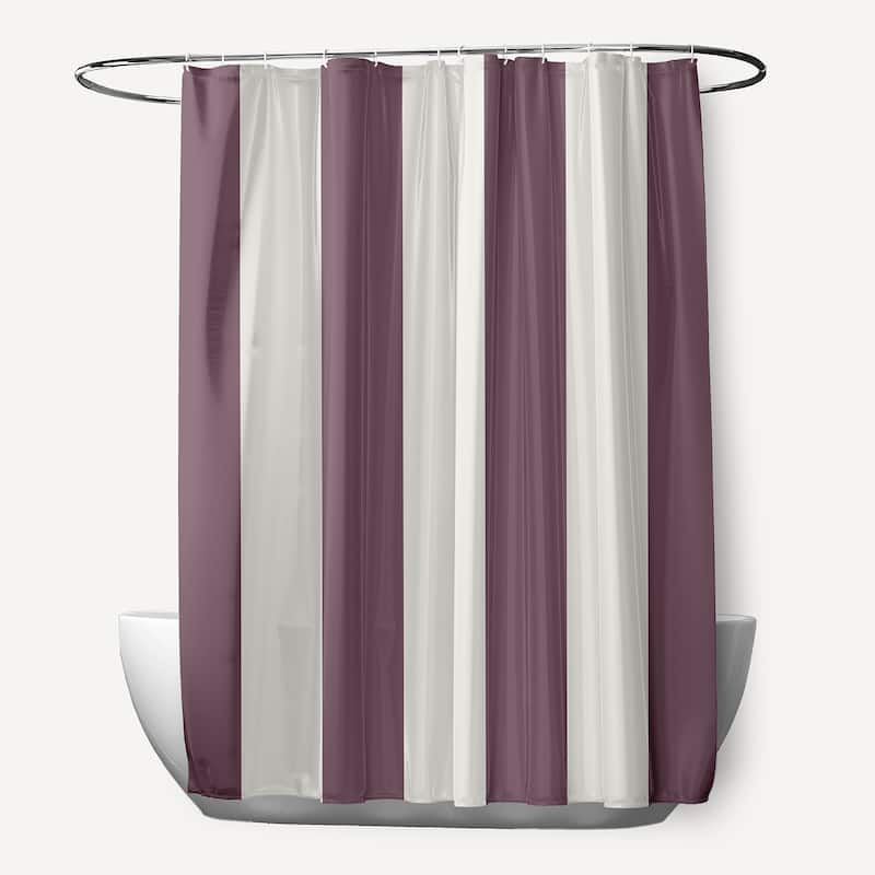 Graduated Stripe Shower Curtain - Dusty Purple