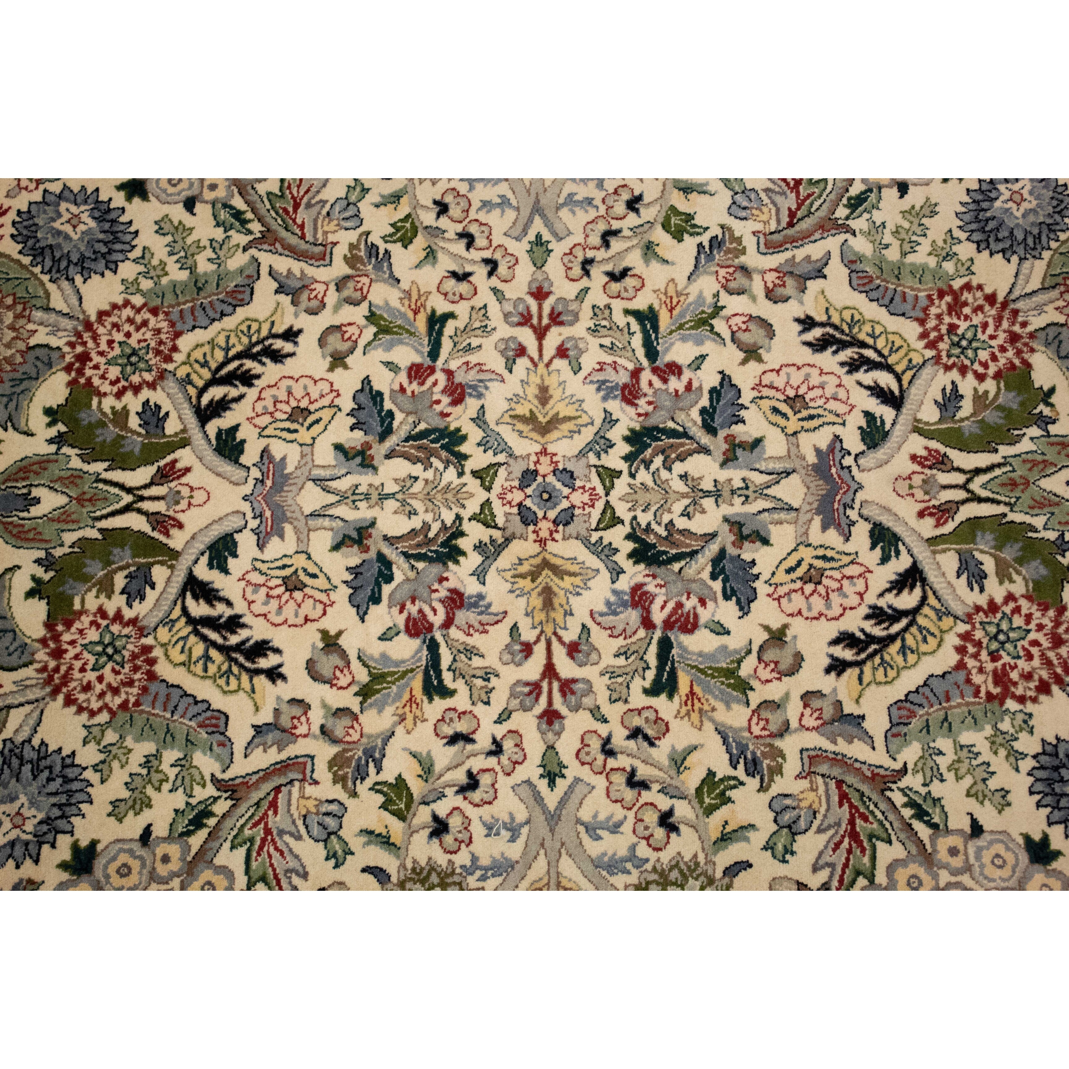 Noori Rug Pak-Persian Kashan Black/Ivory Round Rug 6'4 x 6'5 Noori Rug Pak-Persian Kashan Black/Ivory Round Rug 6'4 x 6'5