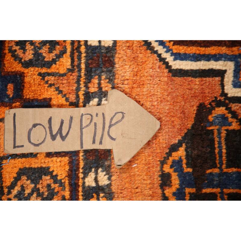 Hand Knotted Oriental 100% Wool Carpet Traditional Tribal Oranges & Rust Lori Area Rug - 7' 4'' X 4' 0''