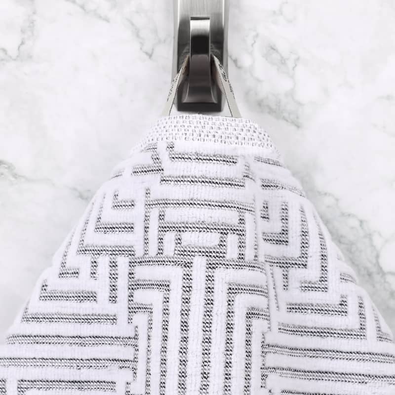 Superior Jasper Cotton Modern Geometric Jacquard Hand Towel Set of 6