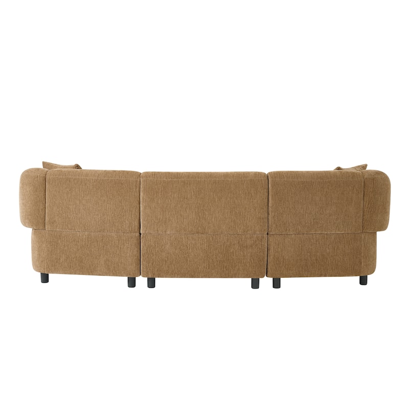 Christopher Knight Home - Hulk Curved Boucle 3-Seat Sofa with Sturdy Wooden Frame