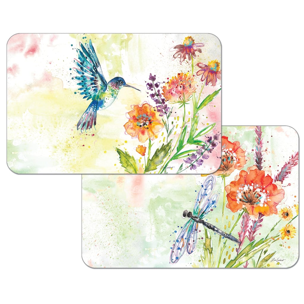 Reversible Wipe-clean Counterart Placemats Set of 4 - Fanciful Flight