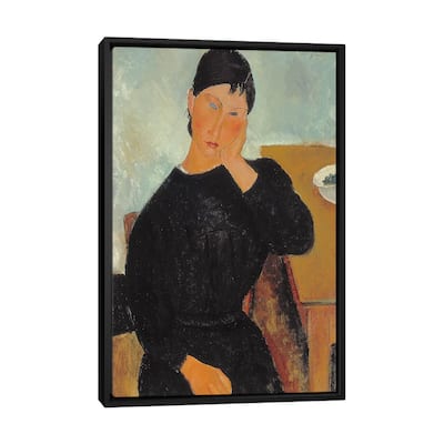 iCanvas "Elvira Resting at a Table, 1919 " by Amedeo Modigliani Framed