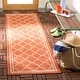 preview thumbnail 21 of 129, SAFAVIEH Courtyard Kailani Indoor/ Outdoor Waterproof Patio Backyard Rug 2'3" x 10' Runner - Terracotta/Bone