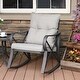 COSIEST Outdoor 3-piece Rocking Chair Bistro Set - Image 4