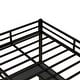 preview thumbnail 21 of 30, Loft Bed with Ladder and Guardrails, Loft Bed Frame for Bedroom, Black