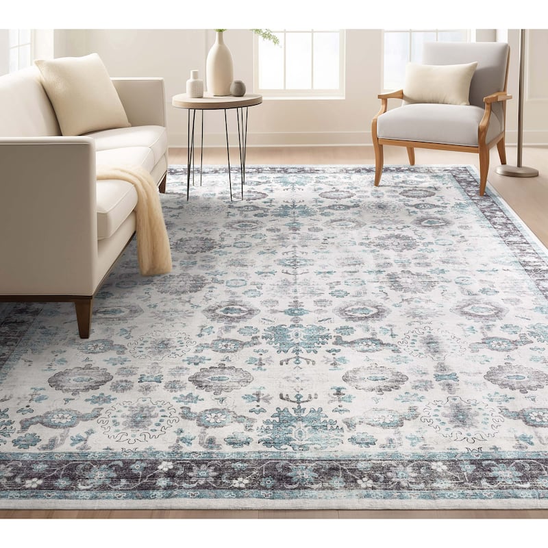 Well Woven Elle Basics Gala Vintage Botanical Washable Rug