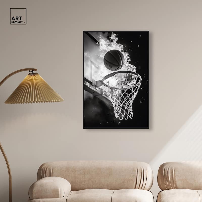 Scorch Some Hoops Canvas by Art Remedy