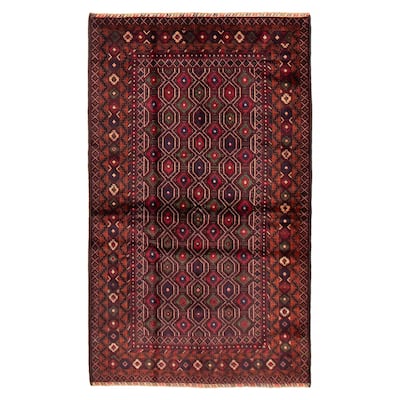 Teimani Red Rug 3'8" x 6'5" - 3'8 x 6'5