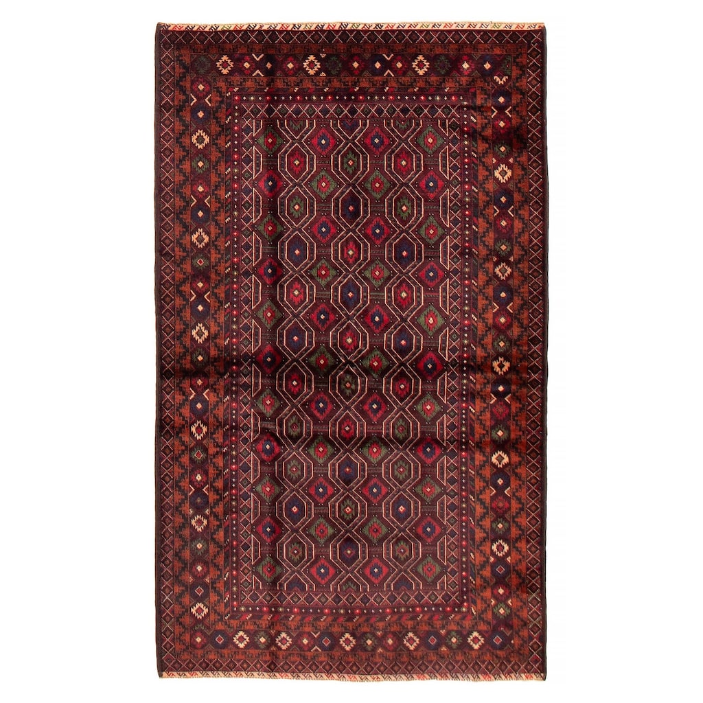 Teimani Red Rug 3'8" x 6'5" - 3'8 x 6'5