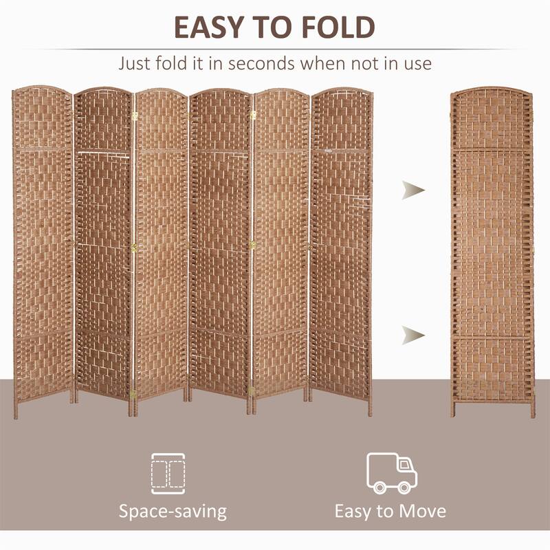 6 Panel Room Divider Privacy Screen