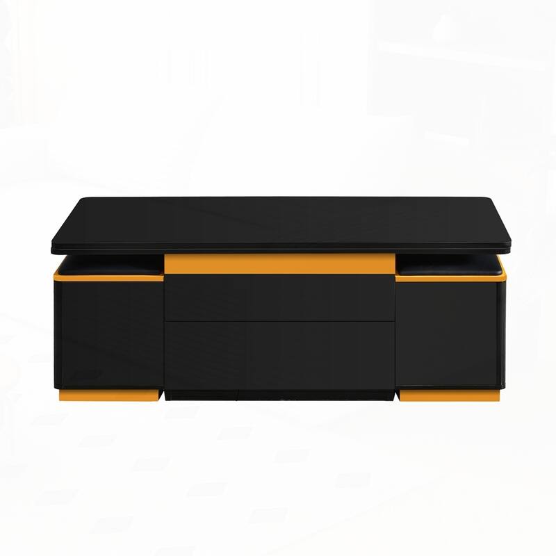 Lift-Top Coffee Table with 4 Storage Stools