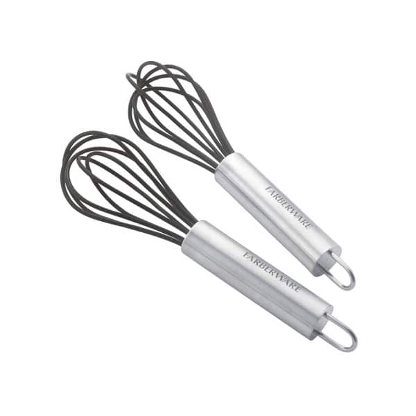 Farberware Set of 2 Professional Silicone Mini Whisks - Black