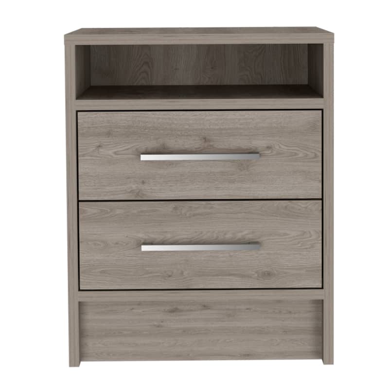 Philadelphia Nightstand with Two Drawers and Concealed Shelf