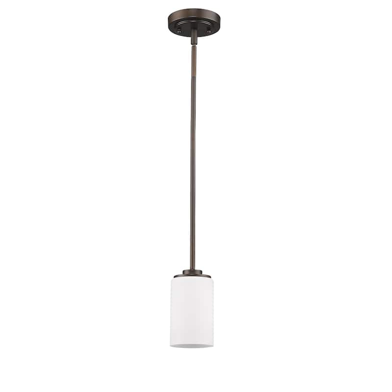 HomeRoots Bronze Frosted Glass Hanging Light - 5' X '6.5' X '5