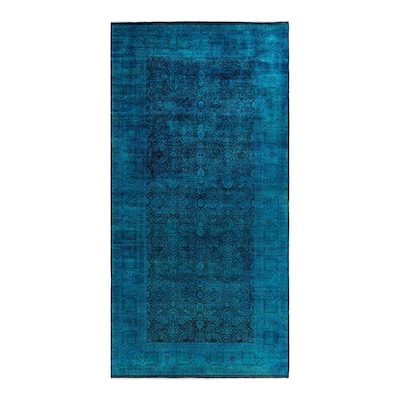 Contemporary Overdyed Wool Hand Knotted Area Rug - 6' 1" x 12' 2"