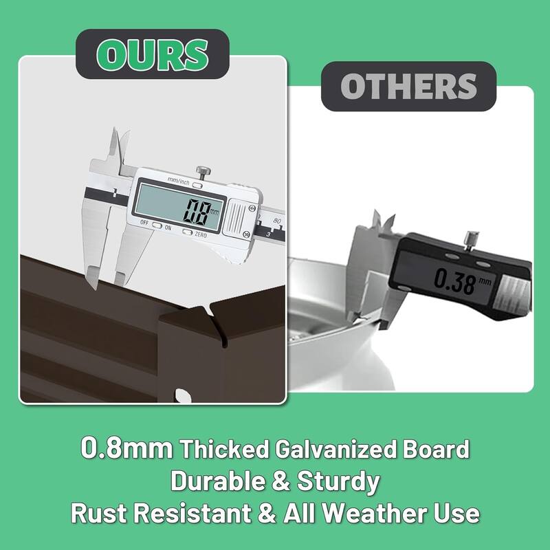 Heavy-Duty Outdoor Garden Planter Box for Vegetables with Safety Edge