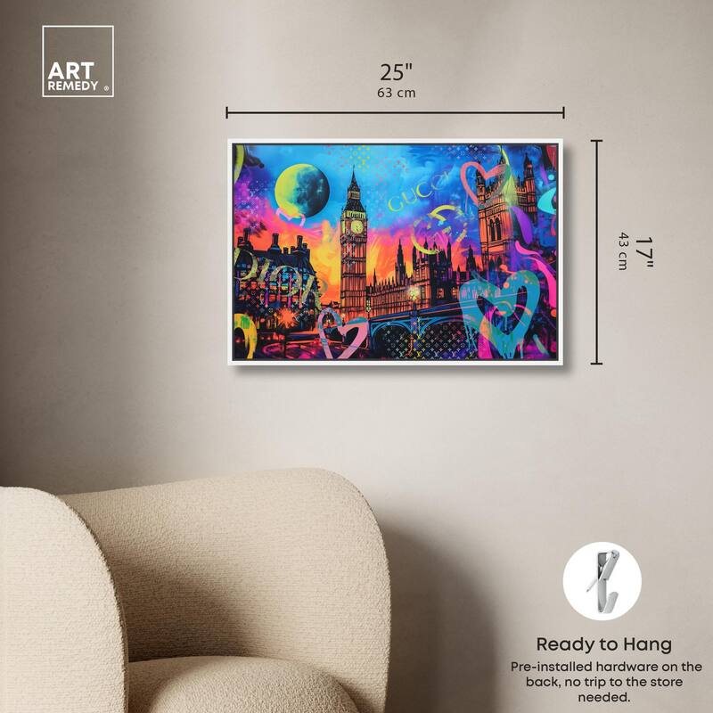 London Graffiti Canvas by Art Remedy