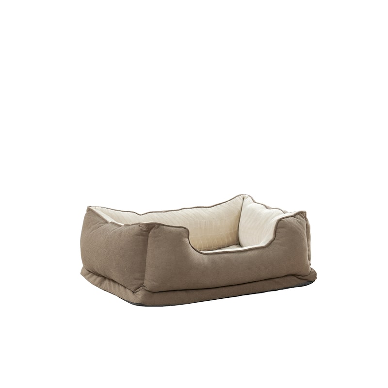 Soft Plush Bolstered Rectangle Dog Bed