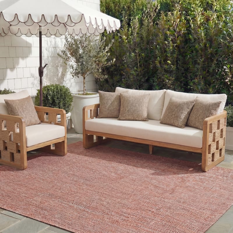 SAFAVIEH Courtyard Begajeta Indoor/Outdoor Waterproof Patio Backyard Rug.