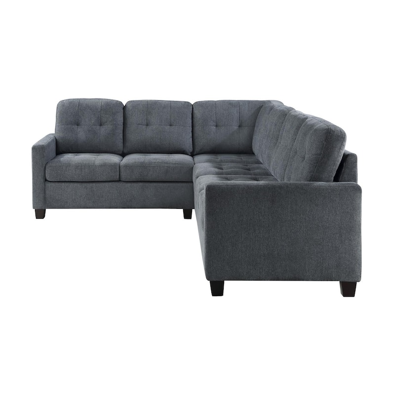 Ashland 4-piece Steel Grey Upholstered Modular Sectional Sofa