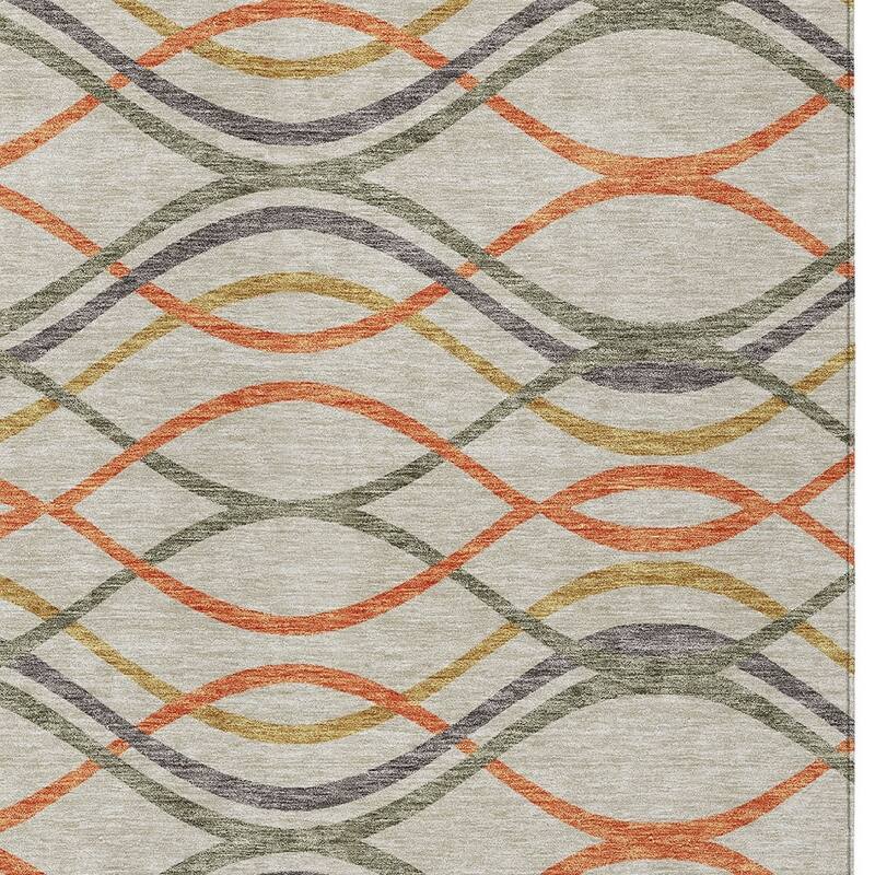 HomeRoots Abstract Transitional Rectangle Outdoor Rug