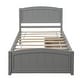 preview thumbnail 4 of 15, Twin size Minimalistic Platform Bed with Two Drawers and High-quality Solid Pine Wood